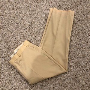 Brooks Brothers Men's 100% Pastel Cream Yellow Wool Pants 36X30
